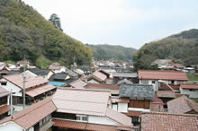 中心からみた大森の町並み（北側)