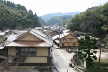 中心から見た大森の町並み（南側)